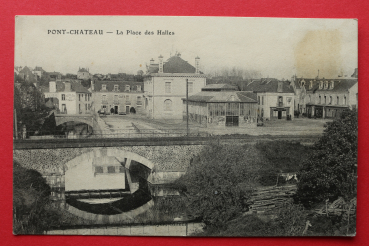Ansichtskarte AK Pont Chateau 1910-1930 La Place des Halles Brücke Frankreich France 44 Loire Atlantiue